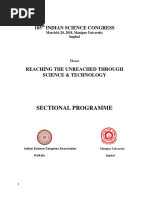 Programme ISC 105th Imphal PDF