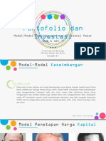 Portofolio Dan Investasi: Model-Model Keseimbangan Dan Efisiensi Pasar