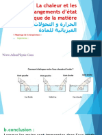 1 - La Chaleur Et Les Changements D'état Physique