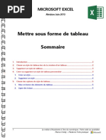 Microsoft Excel - Mettre Sous Forme de Tableau