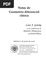 Notas de Geometría Diferencial Clásica