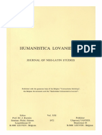 Humanistica Lovaniensia Vol. 21, 1972 PDF