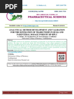 Analytical Method Development and Validation For The Estimation of Trabectedin in Bulk and Parenteral Dosage Form by RP-HPLC