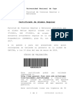 Certificado Alumno Regular