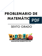 Problemario de Matematicas 6to Grado