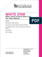 White Star: White, Interior & Exterior Wall & Floor Tile / Stone Adhesive