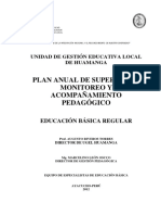 Plan Anual de Supervisión Monitoreo Y Acompañamiento Pedagógico