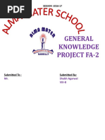 General Knowledge Project Fa-2: Submitted To: Submitted by