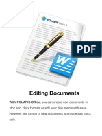 Editing Documents: With POLARIS Office, You Can Create New Documents in