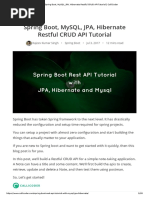 Spring Boot, MySQL, JPA, Hibernate Restful CRUD API Tutorial - CalliCoder