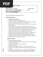 Historia de México Del Año 2000-2017 (Aspectos Económicos, Sociales y Políticos)