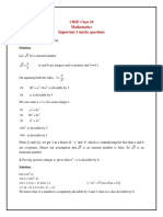 Cbse Class 10 Mathematics Important 3 Marks Questions