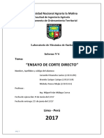 Ensayo de Corte Directo