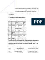 Examples of Prepositions