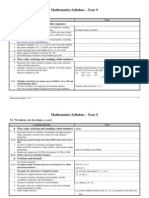 Mathematics Syllabus - Year 5: Properties of Numbers and Number Sequences