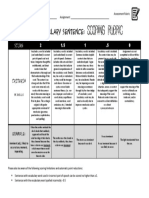 Vocabulary Rubric - Using Words in A Meaningful Original Sentence PDF