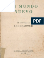 UN MUNDO NUEVO - Jiddu Krishnamurti