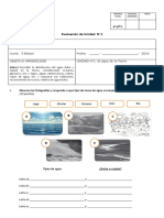 Evaluacion n1 Quinto El Agua en El Planeta Tierra