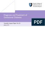 Diagnosis and Treatment of Gestational Diabetes: Scientific Impact Paper No. 23