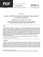 Analysis of MEMS Piezoelectric Hydrophone at High Sensitivity For Underwater Application