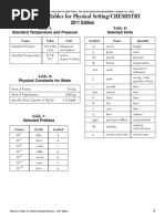 Reference Tables For Physical Setting/CHEMISTRY: 2011 Edition