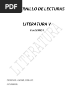 Cuadernillo de Lecturas Literatura 5to Pichi