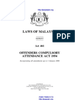 Act 461 Offenders Compulsory Attendance Act 1954