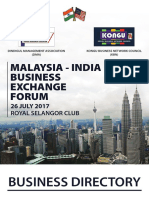 Malaysia - India Business Exchange Forum - A5 Business Directory PDF