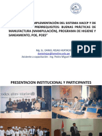 1.-Presentacion, Buenas Practicas de Manufactura y Programas Pre-Requisitos