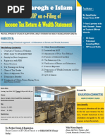 WORKSHOP On E-Filing Of: Income Tax Return & Wealth Statement