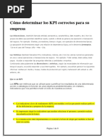 Cómo Determinar Los KPI Correctos para Su Empresa