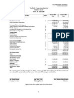 Daffodil Computers Limited Balance Sheet As at 30 June 2007: Aziz Halim Khair Choudhury