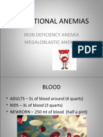 Nutritional Anemias: Iron Deficiency Anemia Megaloblastic Anemia