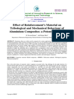 Effect of Reinforcement's Material On Tribological and Mechanical Behaviour of Aluminium Composites: A Potential Review