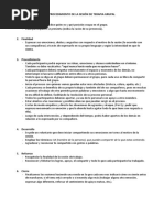 Procedimiento de La Sesión de Terapia Grupal