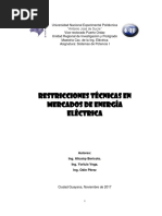 Restriccciones Tecnicas en Los Mercados de Energía