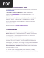 La Teoría de Las Inteligencias Múltiples de Gardner