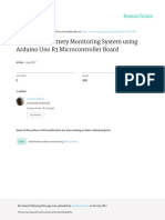 Automobile Battery Monitoring System Using Arduino Uno R3 Microcontroller Board