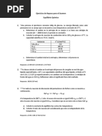 Ejercicios de Repaso Examen 2 Equilibrio Químico