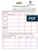 Acta de Conformación Del Comité de Aula