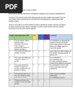 Math Observational Checklist