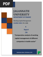 Comparative Analysis of Working Capital Management of Different Companies in Textile Sector