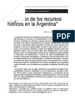 Bruzzone La Gestión de Los Recursos Hídricos en La Argentina