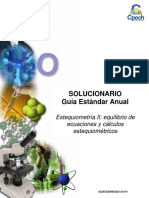 2015 Solucionario Clase 10 Estequiometría II Equilibrio de Ecuaciones y Cálculos Estequiométricos