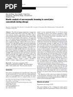 Kinetic Analysis of Non-Enzymatic Browning in Carrot Juice