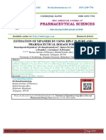 Estimation of Xipamide by Using HPLC in Pure and Pharmaceutical Dosage Form