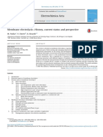 Membrane Electrolysis-History, Current Status and Perspective