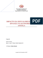 Impacto Da Desvalorização Do Kwanza Na Economia de Angola