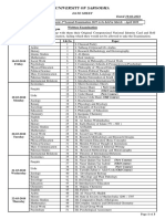 Date Sheet of Part I1