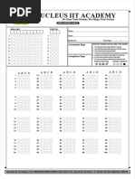 100 Questions OMR Sheet